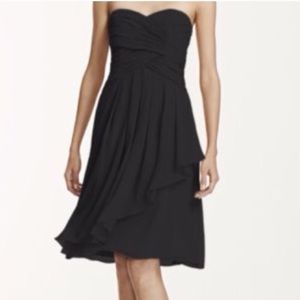 David’s bridal black chiffon dress, size 6
